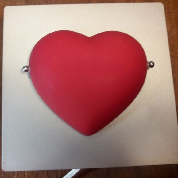 Rare Vintage IKEA Red Heart Wall Lamp Glass Metal Romance 90s Discontinued Light - Picture 3 of 10